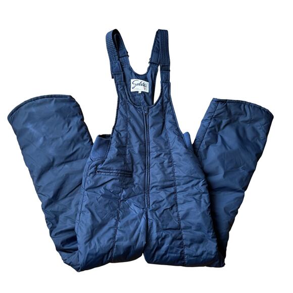 Subello Vintage Men's Blue Ski Snow Bib Overall Pants Size M Skiing Retro Apres - Picture 9 of 16